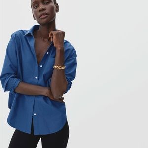 Everlane Relaxed Oxford Shirt in Deep Blue